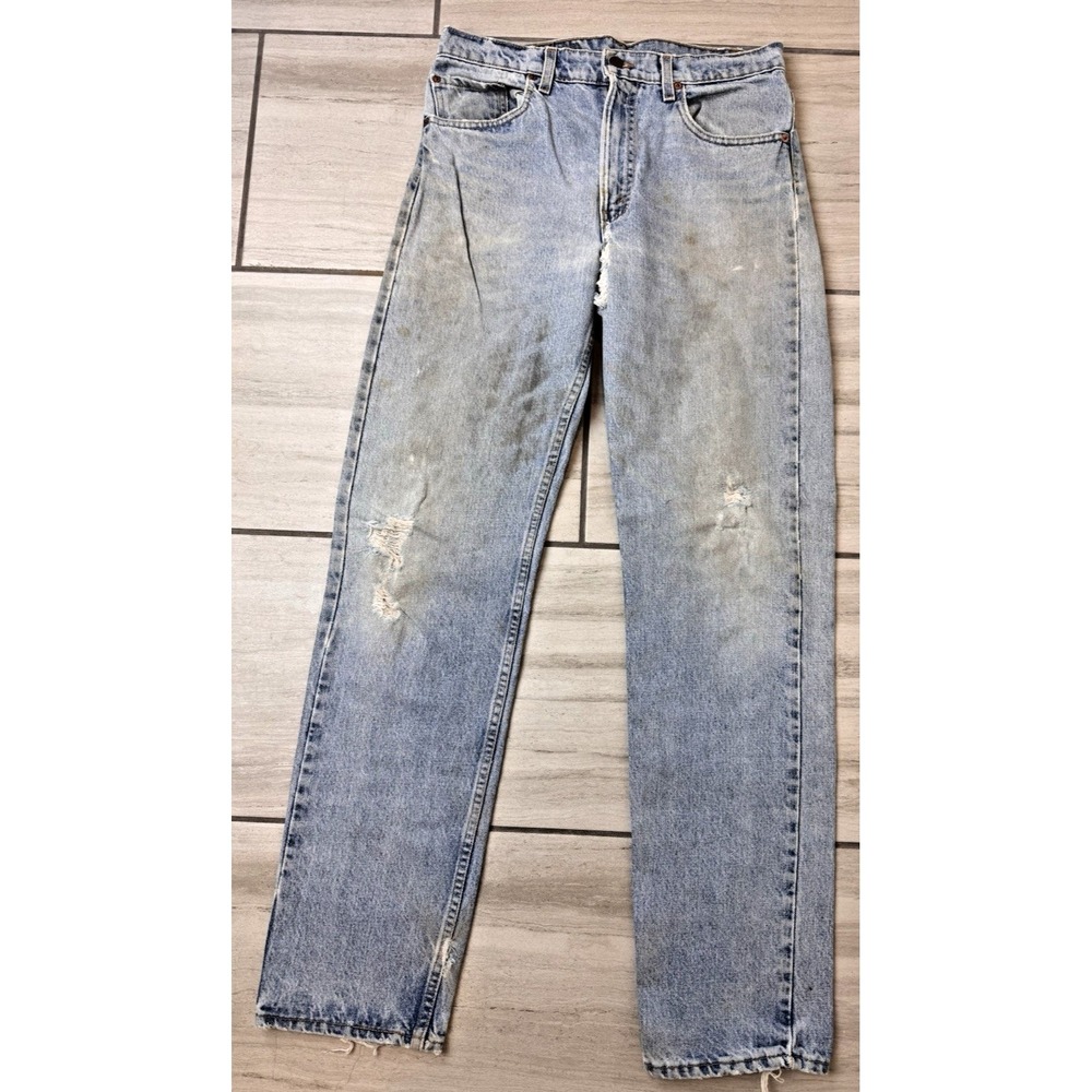 Vintage 90s Levi's 505 Regular Fit Straight Leg Jeans Men's 33x32 Thrashed USA